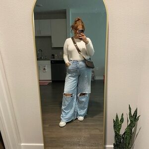 Light Blue Distressed Women's Jeans